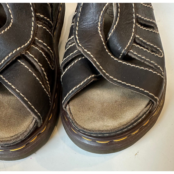 '90s Y2K Vtg Doc Dr Martens Platform Fisherman Sandals Brown Size 7 England Made - Picture 4 of 11